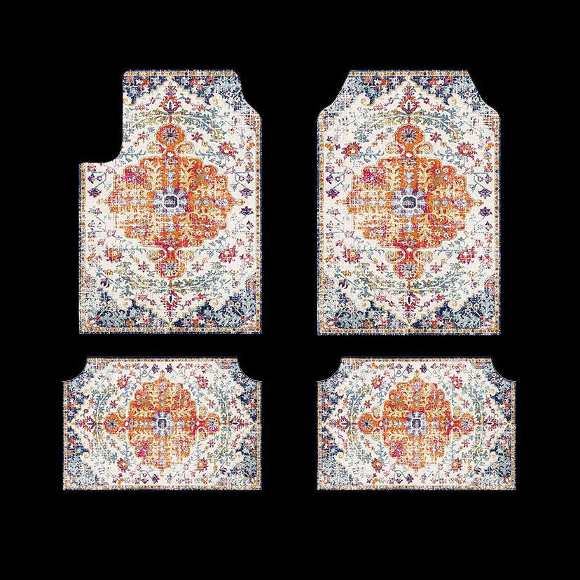 TEMUVintage Car Stain Resistant Durable Foot Mat 4 Piece Set Wholesale
