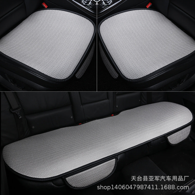 Ice Silk Cool Car Seat Cushion – 3-Piece No-Backrest Breathable Non-Slip Single Pad