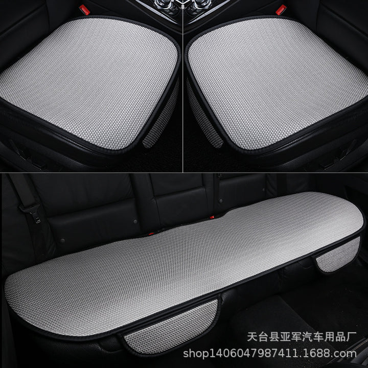 Ice Silk Cool Car Seat Cushion – 3-Piece No-Backrest Breathable Non-Slip Single Pad