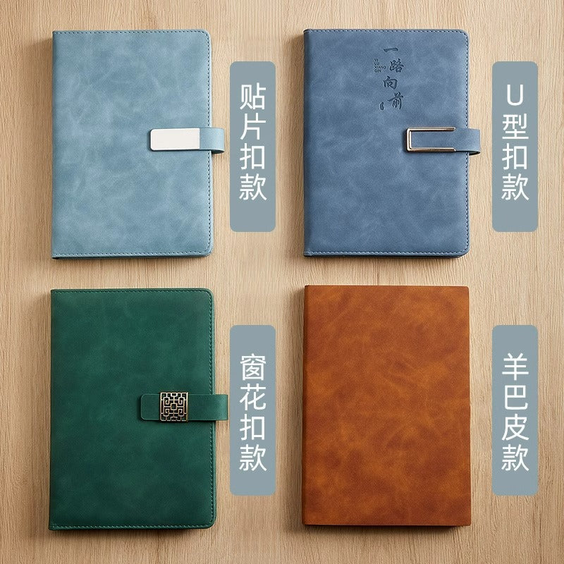笔记本定制logo带扣学习办公商务文具本子会议记录本订制记事本子
