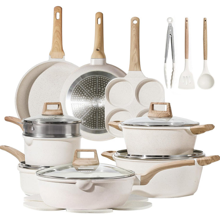 跨境花岗岩锅具套装厨房用品全套麦饭石不粘锅煎炒锅cooking pot