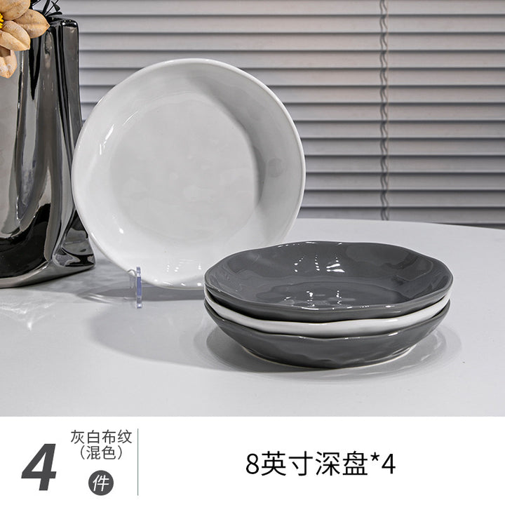 釉下彩碗碟套装家用北欧ins风碗盘碗具碗筷2026新款高级感简约餐