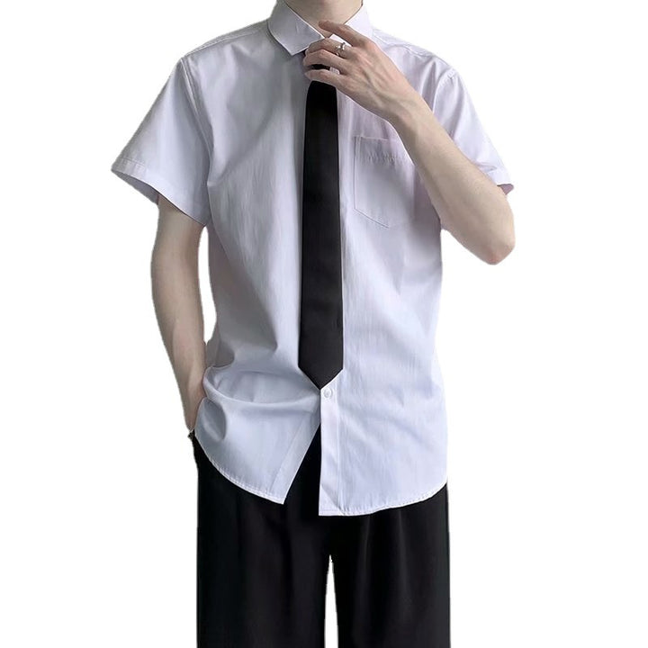 dk制服男2023夏季新款短袖衬衫日系学院风衬衣情侣毕业班服好质量