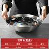 不锈钢炒锅大号铁锅双耳圆底爆炒菜锅饭店厨师食堂农村大锅商用