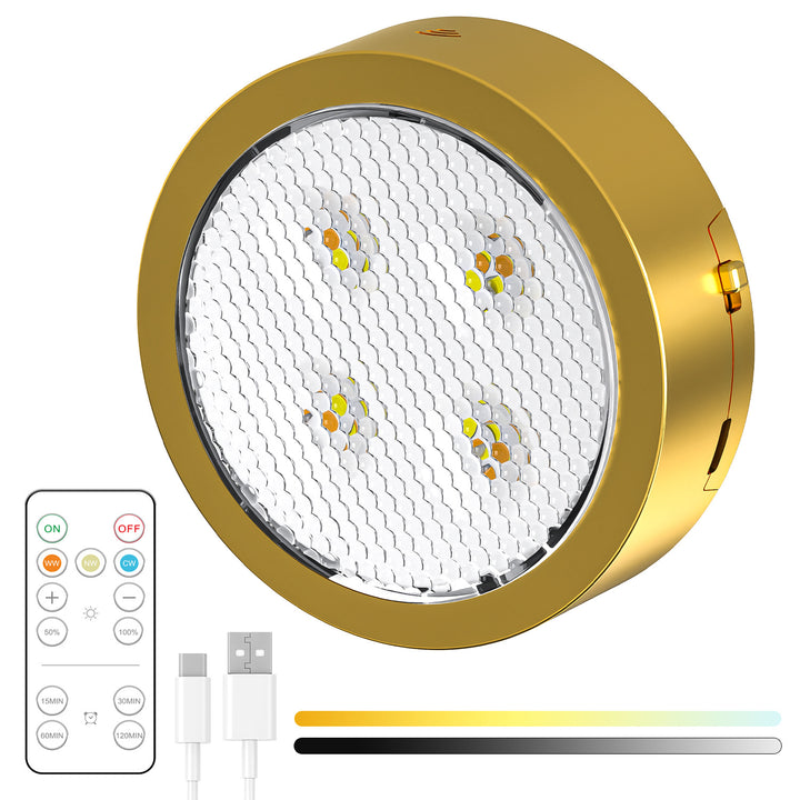 led遥控冰球灯按压橱柜厨房床头电池节日氛围照明小夜灯室内