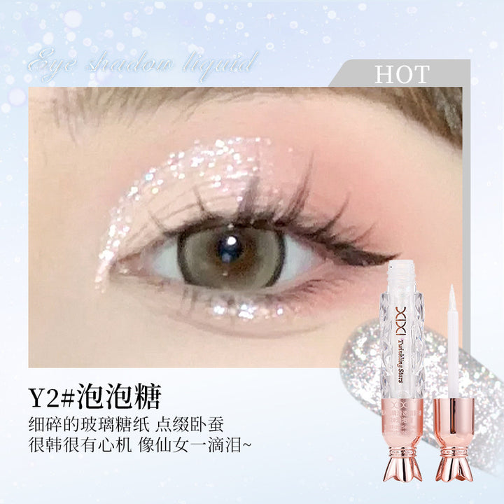 xixi清透眼影液亮片珠光爆闪亮晶晶液体眼影一滴泪卧蚕眼角提亮液