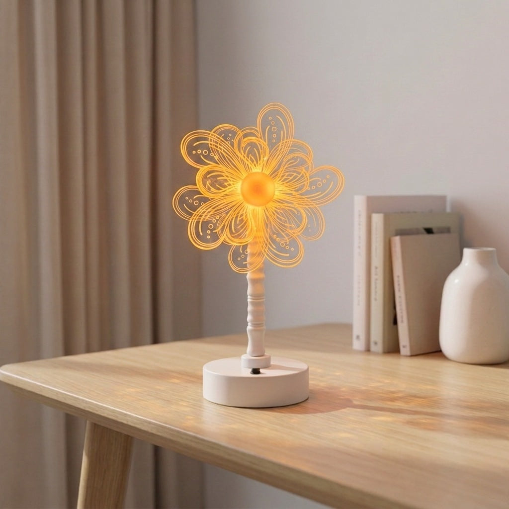 LED Acrylic Atmosphere Night Lamp – Creative Luxury Bedroom Bedside Desk Decoration Light