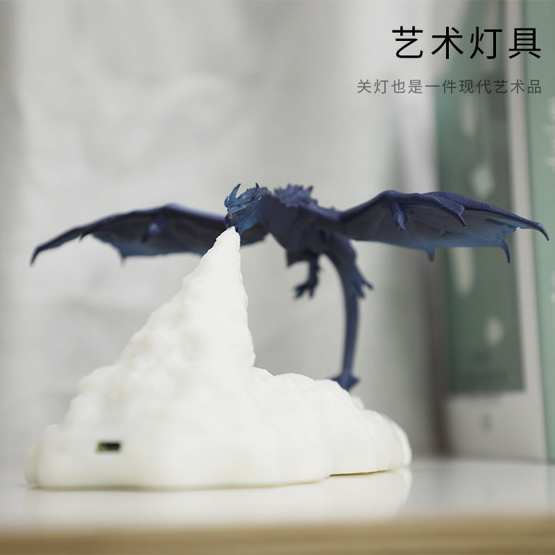 temu爆款3D打印火龙灯火箭灯创意装饰摆件台灯儿童礼品led小夜灯