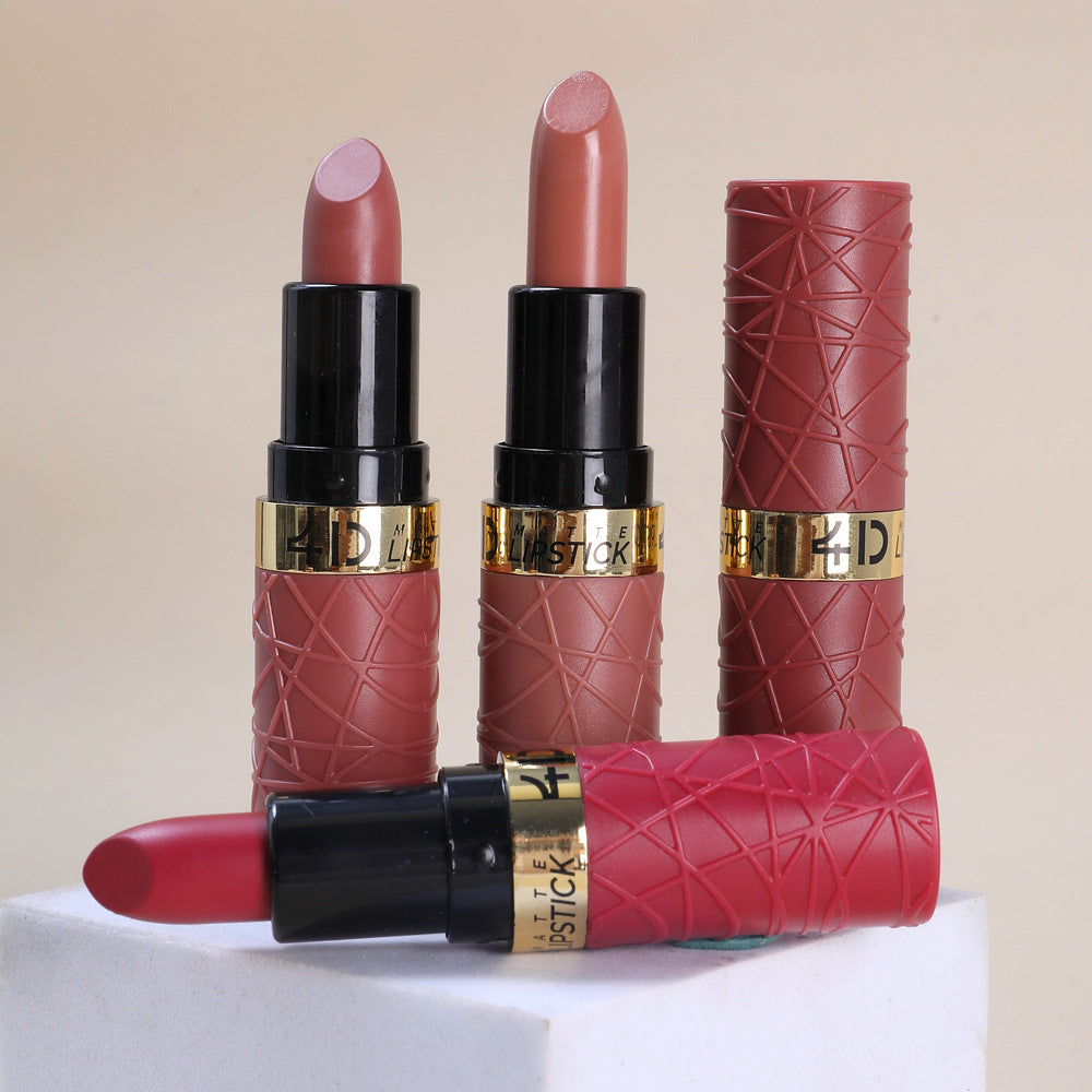 哑光口红6支装跨境12色豆沙色裸色丝滑Matte lipstick套装批发