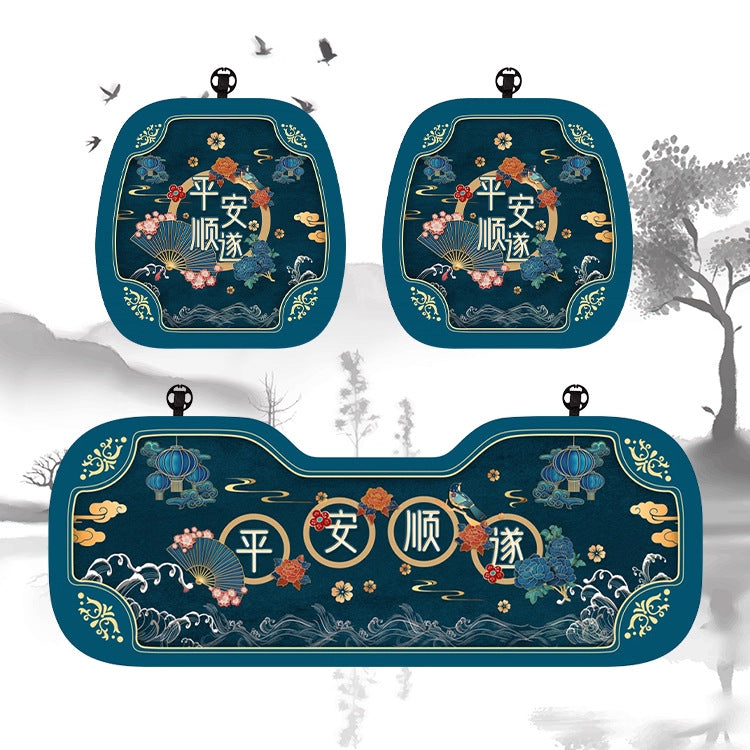 Chinese Style Car Seat Cushion – Breathable Four-Season Universal Single Piece
