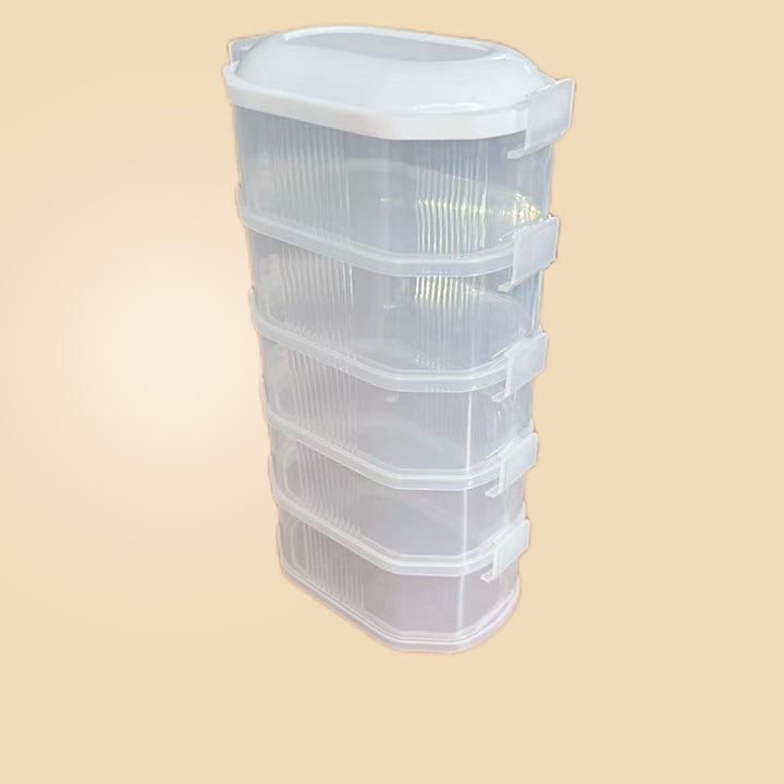 厨房香料收纳盒葱姜蒜保鲜盒可叠加食品密封盒食品级小料分装盒