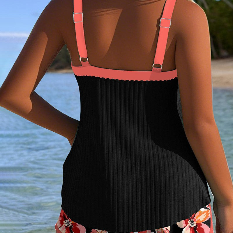 Shorts Sleeveless Printed Suit Beach Swimsuit