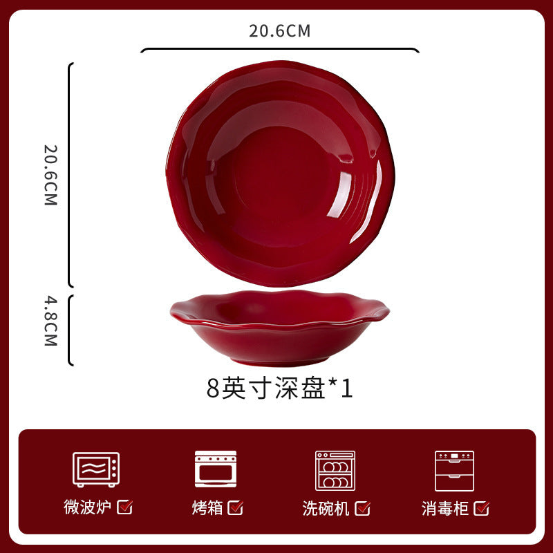 新婚礼物高级感碗碟套装饭碗家用高颜餐具乔迁新居陪嫁结婚送礼