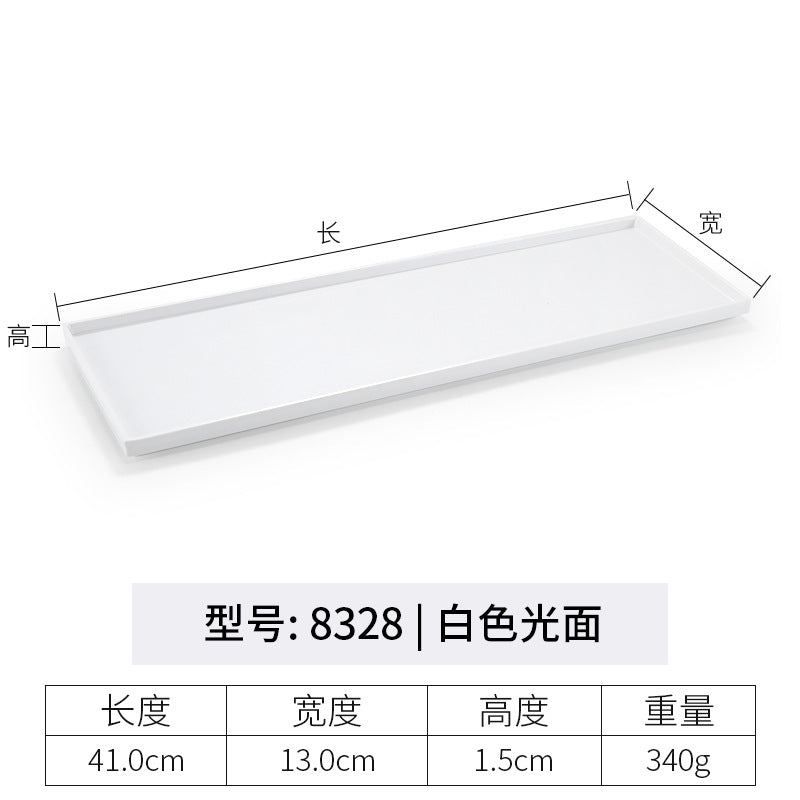 密胺托盘仿木纹餐饮餐具商用塑料端茶盘长方形食品级餐具套装特大