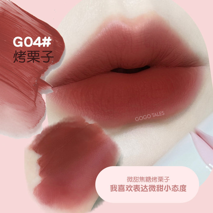 gogotales戈戈舞薄雾不沾杯唇釉水雾面唇露哑光唇彩口红学生GT556