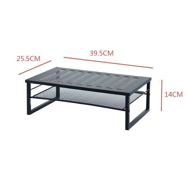 Dual Monitor Stand with Storage – Desktop Computer Riser & Office Organizer