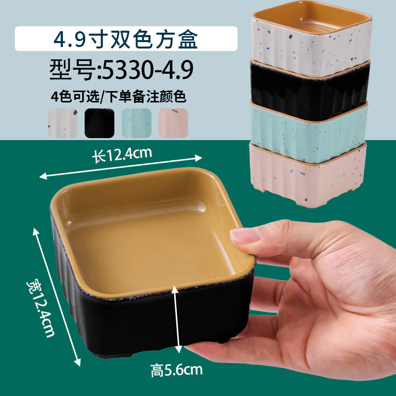 网红海鲜火锅店专用自选菜盘海底捞大排档同款RF芯片密胺餐具商用