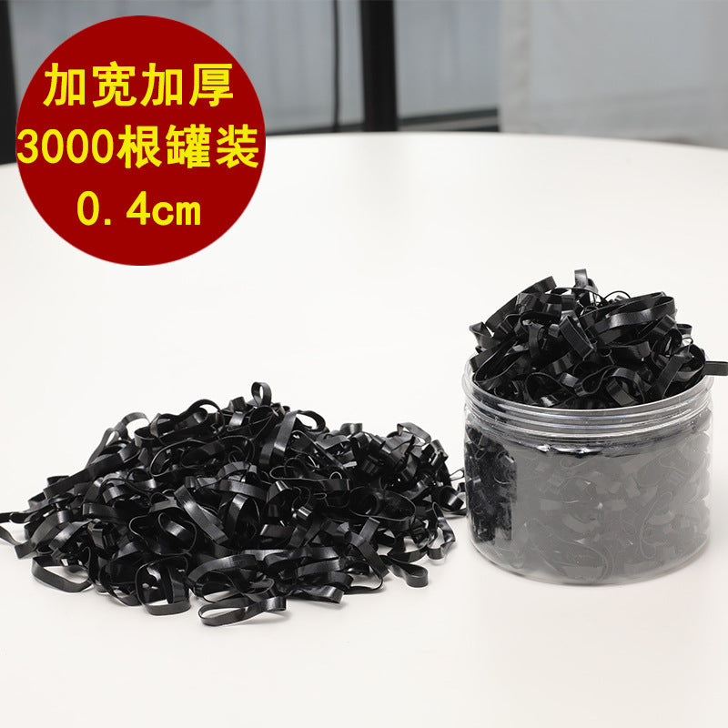 橡皮筋女扎头发加粗加厚发圈一次性高弹力耐用黑色胶圈小头绳大人