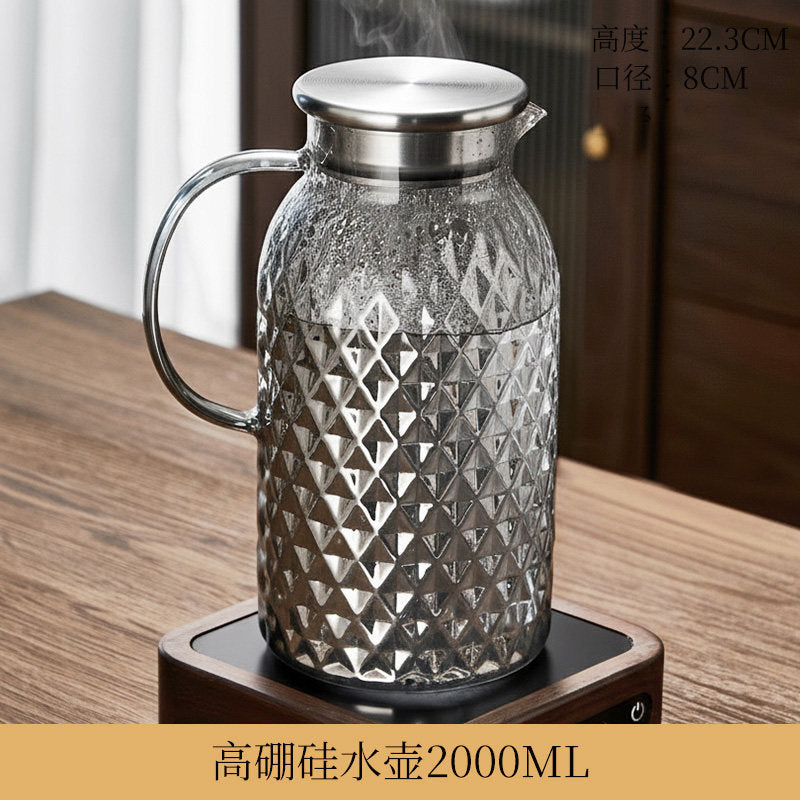 冷水壶家用耐高温玻璃水壶泡茶开水耐热冷泡凉水壶大容量水杯套装