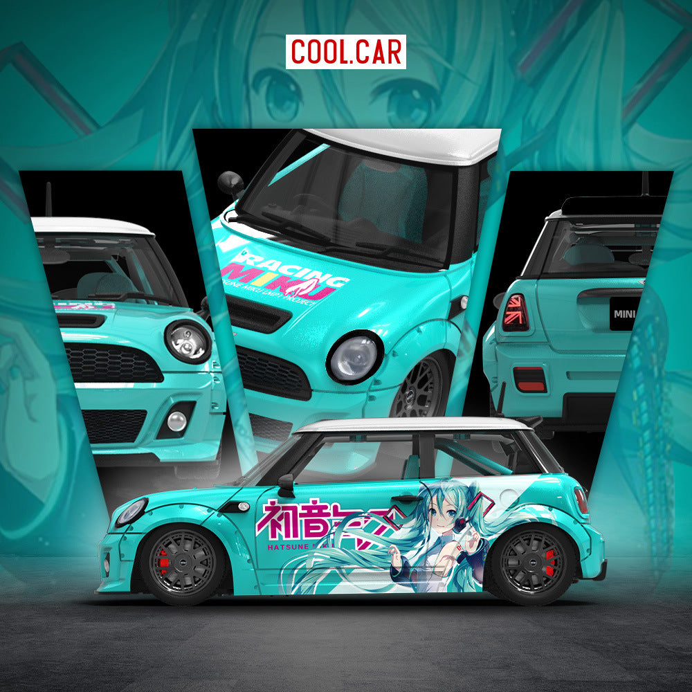 Cool Car 1:64宝马MINI COOPER H300 初音 系列仿真合金车模