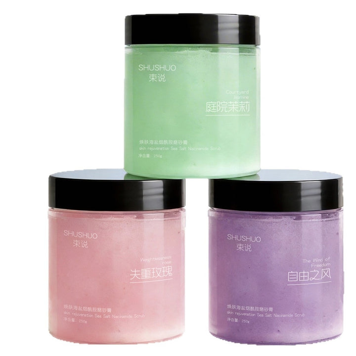 Sea Salt Niacinamide Body Scrub – Brightening Exfoliator for Smooth Silky Skin