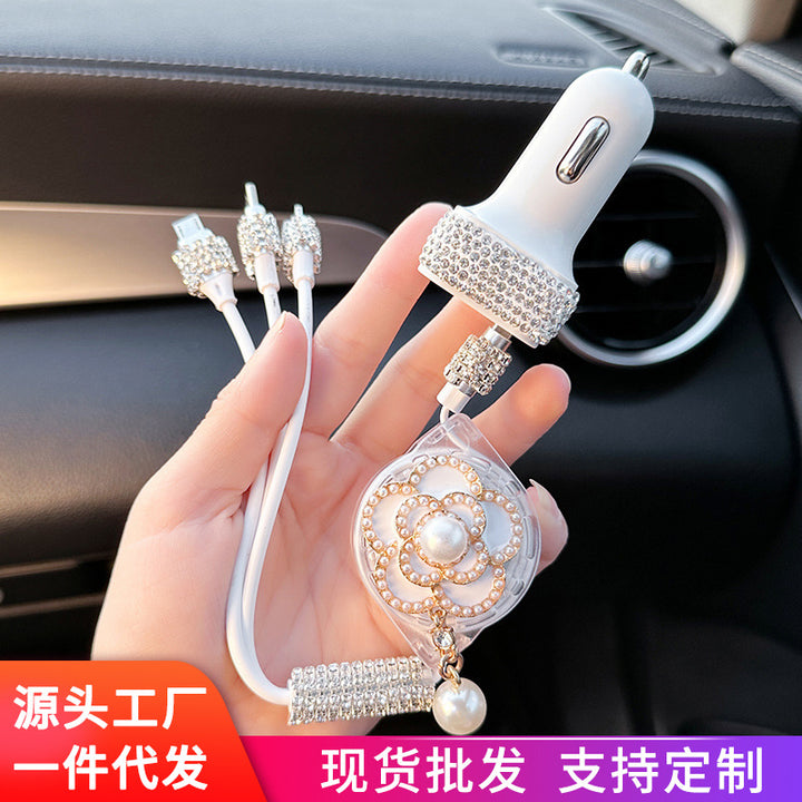 Car Mount Charger Light Luxury Car Phone Cable