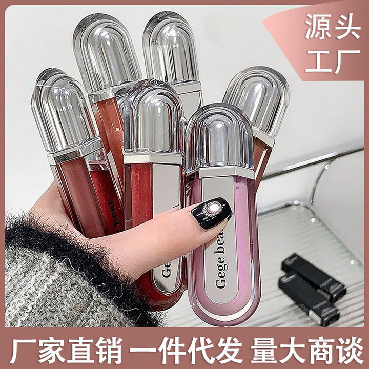 Gege bear戈戈小熊水感润泽保湿唇蜜纯欲裸色女生显白口红