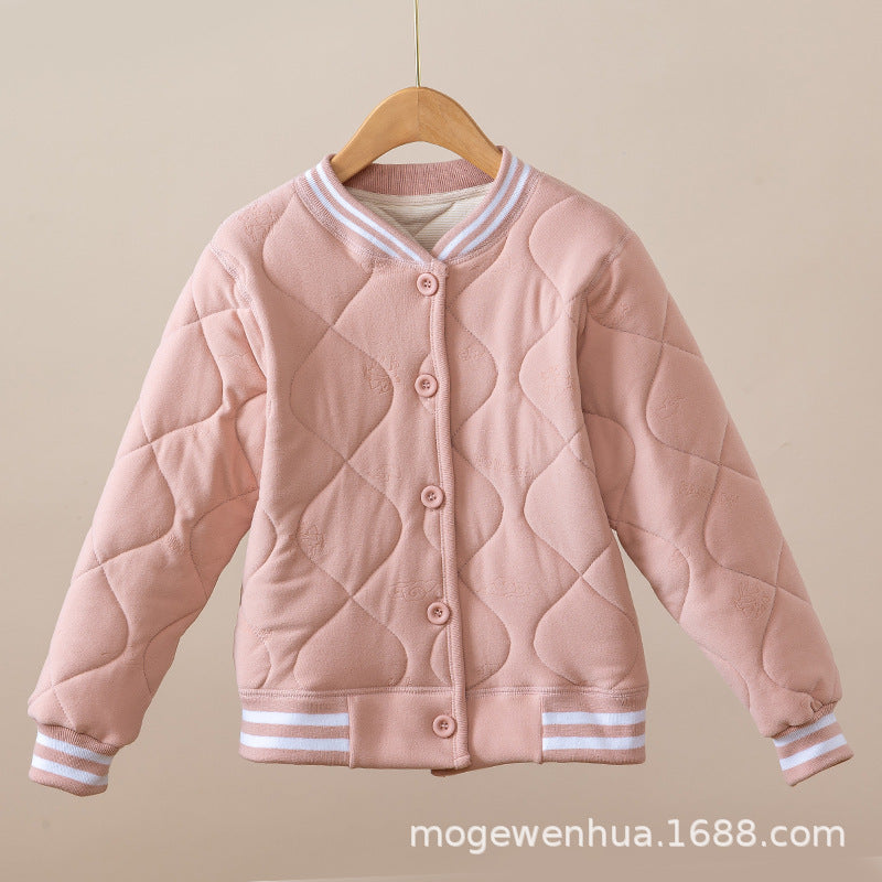 儿童保暖裤小棉袄冬季套装校服神器男女童棉服棉裤中大童冬装棉衣
