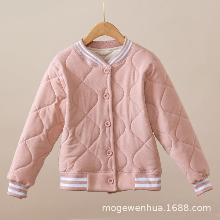 儿童保暖裤小棉袄冬季套装校服神器男女童棉服棉裤中大童冬装棉衣