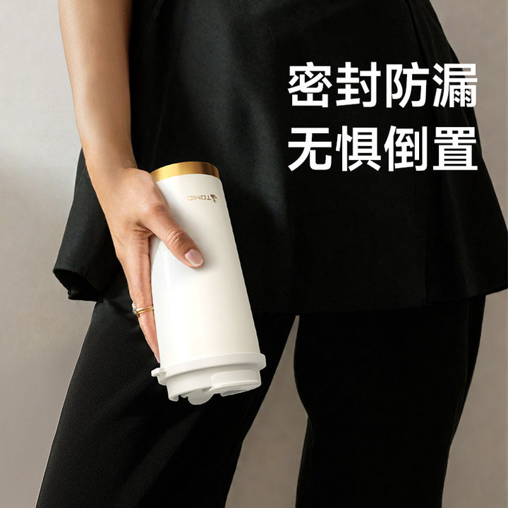 特美刻内陶瓷500ml三饮咖啡杯简约办公保温杯户外高颜值水杯定制