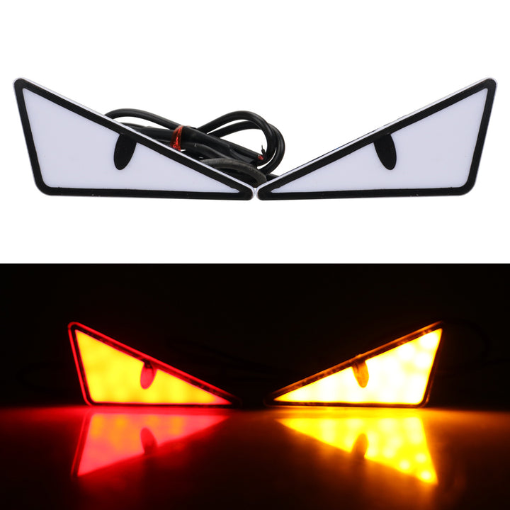 Motorcycle License Plate Screw Light – Triangle Demon Eyes __NS 73__ Decoration