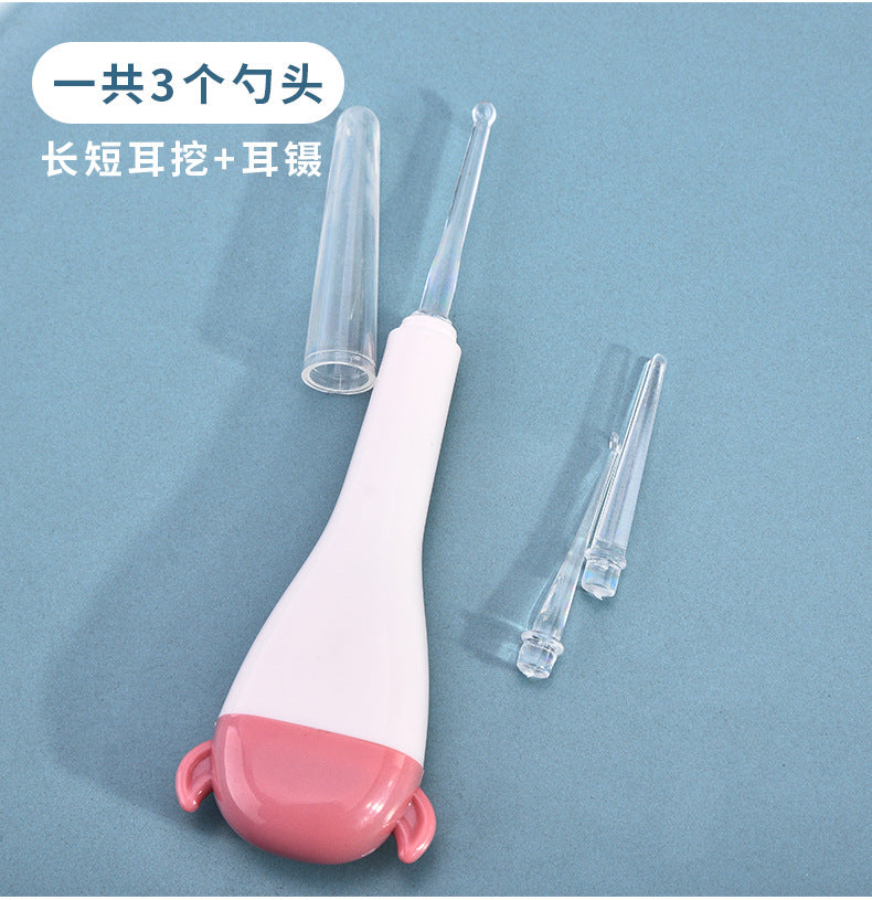 玛莉安发光耳勺套装可拆卸塑料掏耳垢清洁器带灯采耳工具批发1720