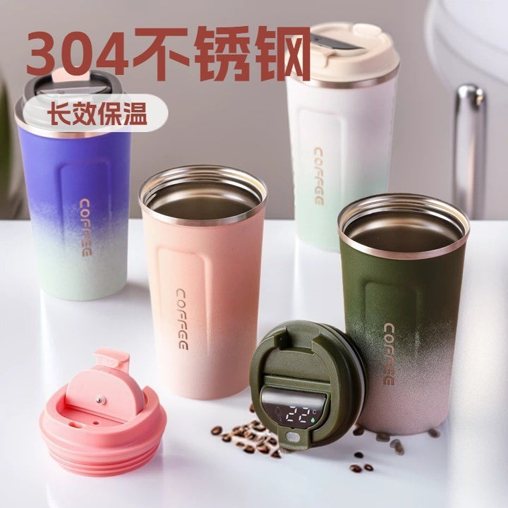 跨境二代咖啡杯304不锈钢保温杯真空水杯保冷礼品杯户外车载
