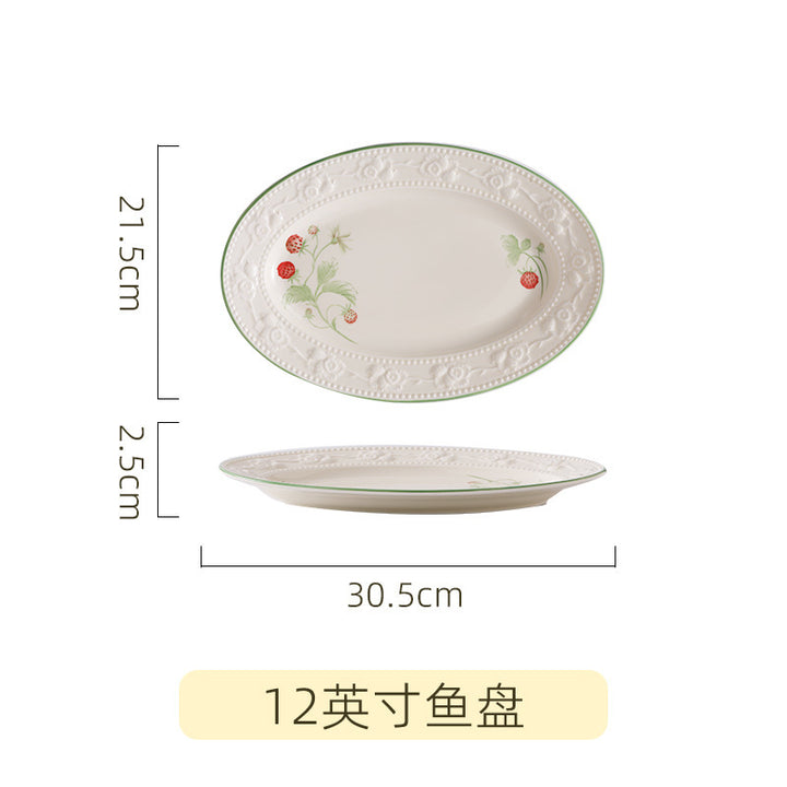 New French Bowl & Plate Tableware Set Home Light Luxury Premium Design Bowl Housewarming Gift Bowl Chopstic
