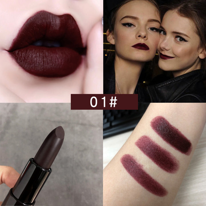 Brown Lipstick Purple Lip Balm