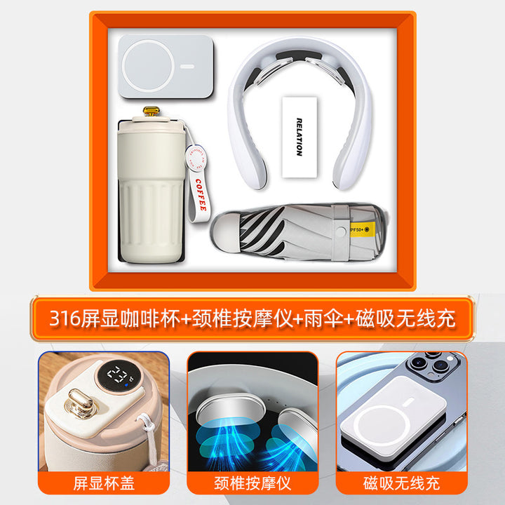 商务礼品套装咖啡杯颈椎仪礼盒活动创意礼品定制LOGO伴手礼送客户