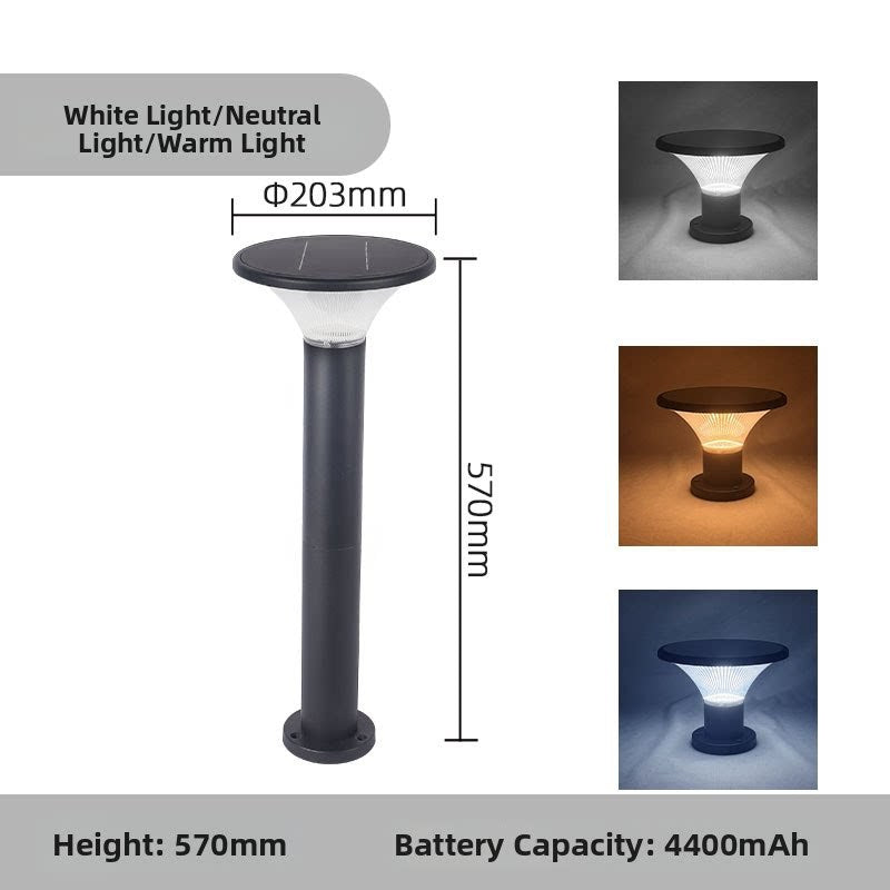 Outdoor LED solar lawn lights for residential communities