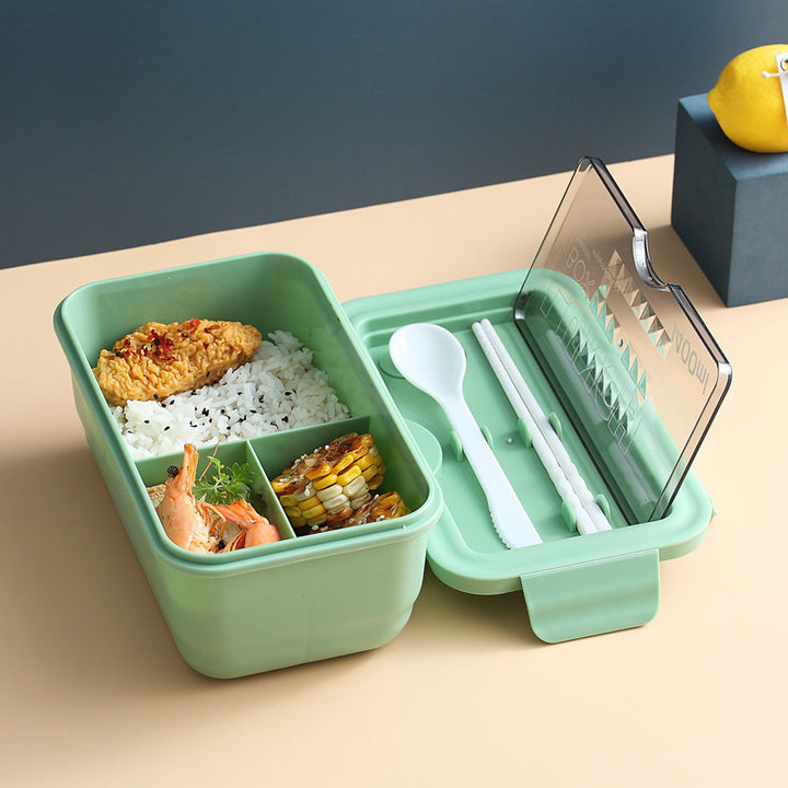 学生塑料分格饭盒 上班族午餐便当盒便携旅游水果沙拉盒打包餐盒