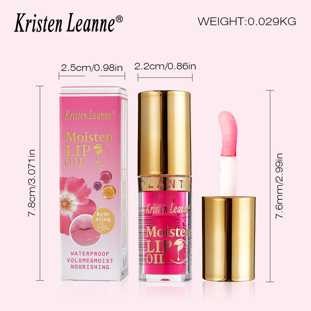 KRISTEN LEANNE跨境彩妆水光嘟嘟唇油锁水保湿滋润唇蜜补水唇釉