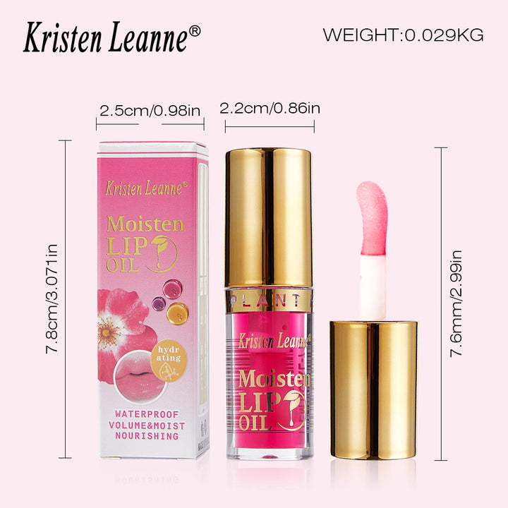 KRISTEN LEANNE跨境彩妆水光嘟嘟唇油锁水保湿滋润唇蜜补水唇釉