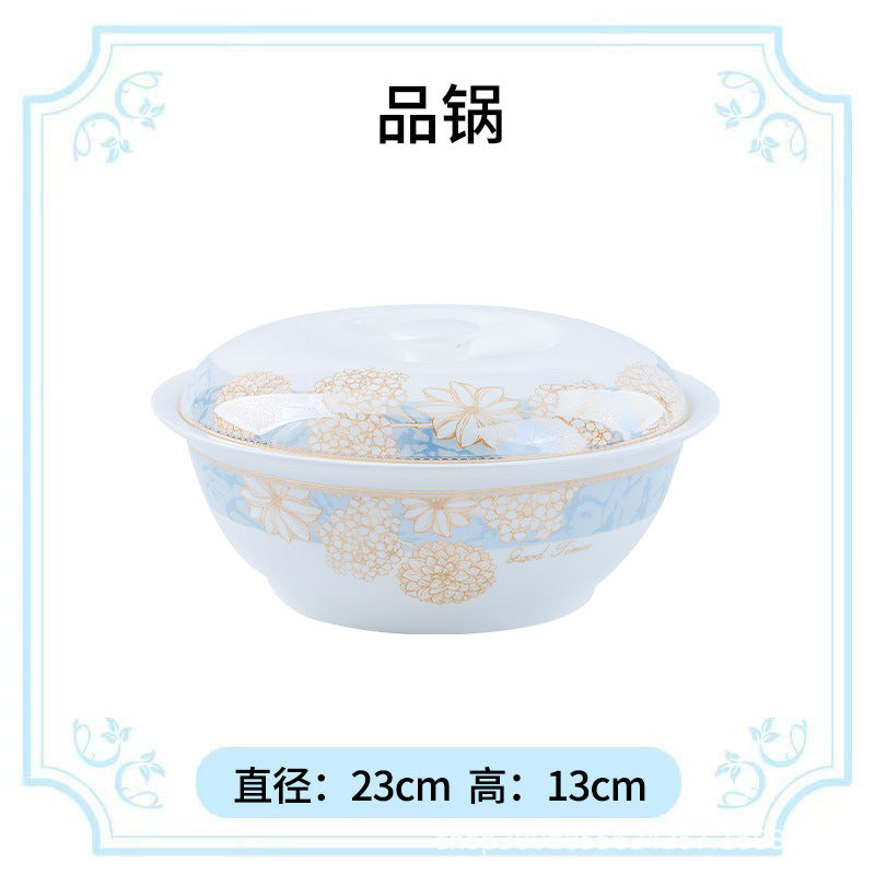 碗碟盘套装家用高温釉下彩景德镇骨瓷餐具套装陶瓷中式碗盘筷批发