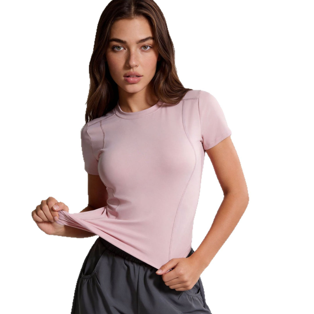 聚衣堂春夏修身运动短袖T恤瑜伽服上衣女健身紧身跑步瑜伽短袖