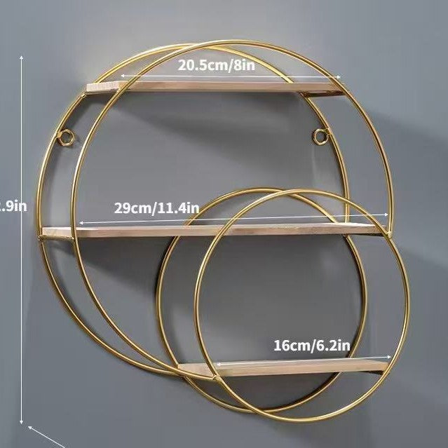 Living Room Hang Decor Light Luxury Hanging Decor Storage Shelf