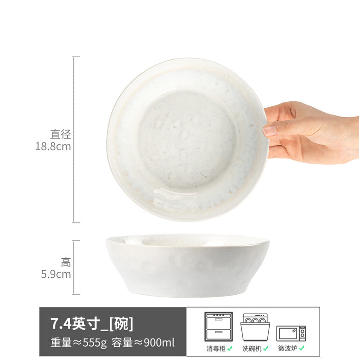 Vintage Bowl Japanese Style Ceramic Bowl Bowl Home Bowl Bowl Tableware Light Luxury Premium Design Bowl Bowl