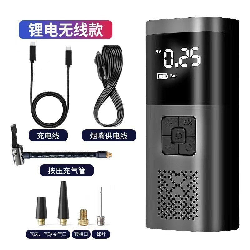 汽车充气泵车载便携智能无线数显打气筒多功能轮胎应急打气泵批发
