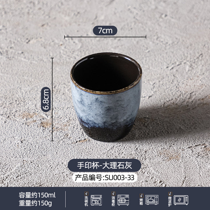 定制窑变陶瓷碗碟盘餐具套装大理石灰高级感餐厅酒店家用餐具组合