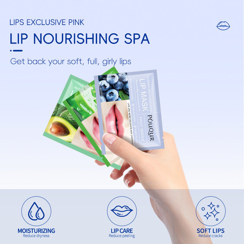 唇膜lip mask保湿秋冬防干裂跨境水果POUQUR外贸 批发水果唇膜