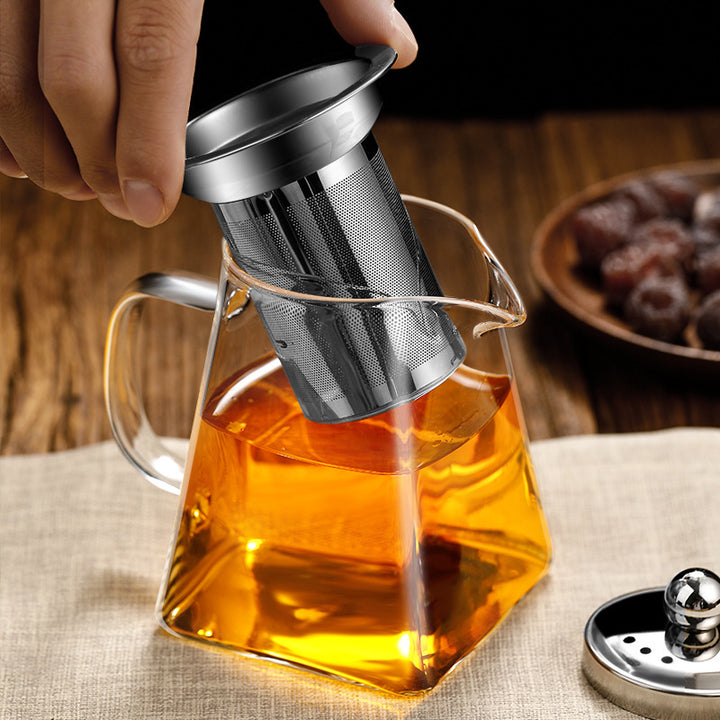 Glass Large Stainless Steel Set Home