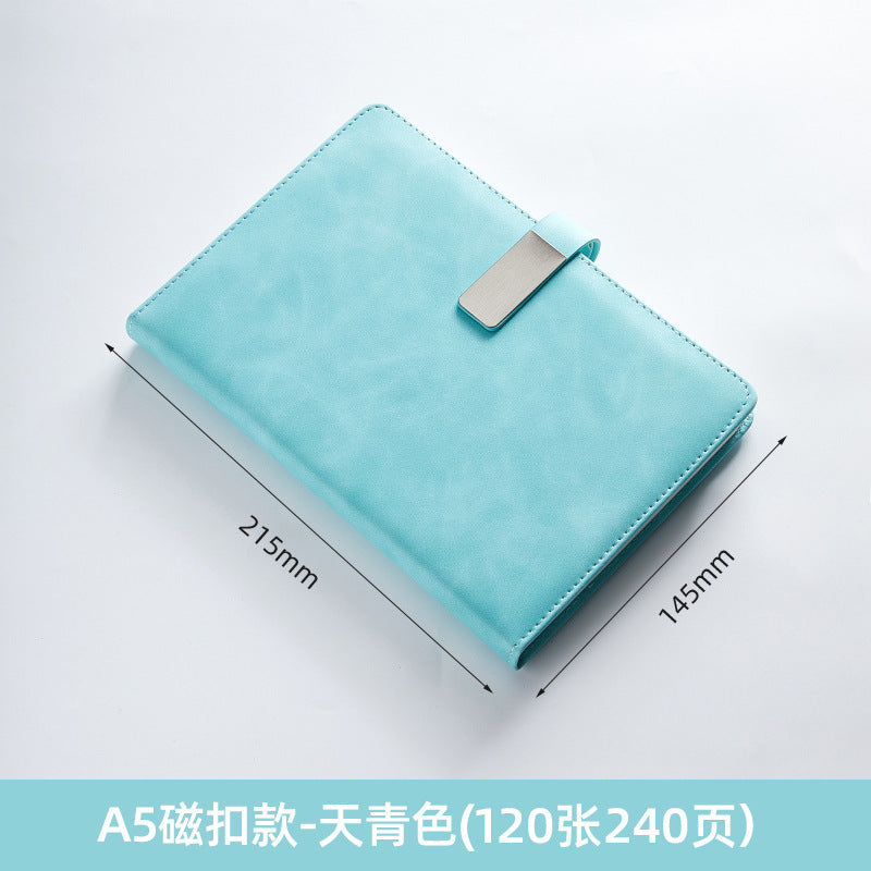 笔记本定制logo带扣学习办公商务文具本子会议记录本订制记事本子