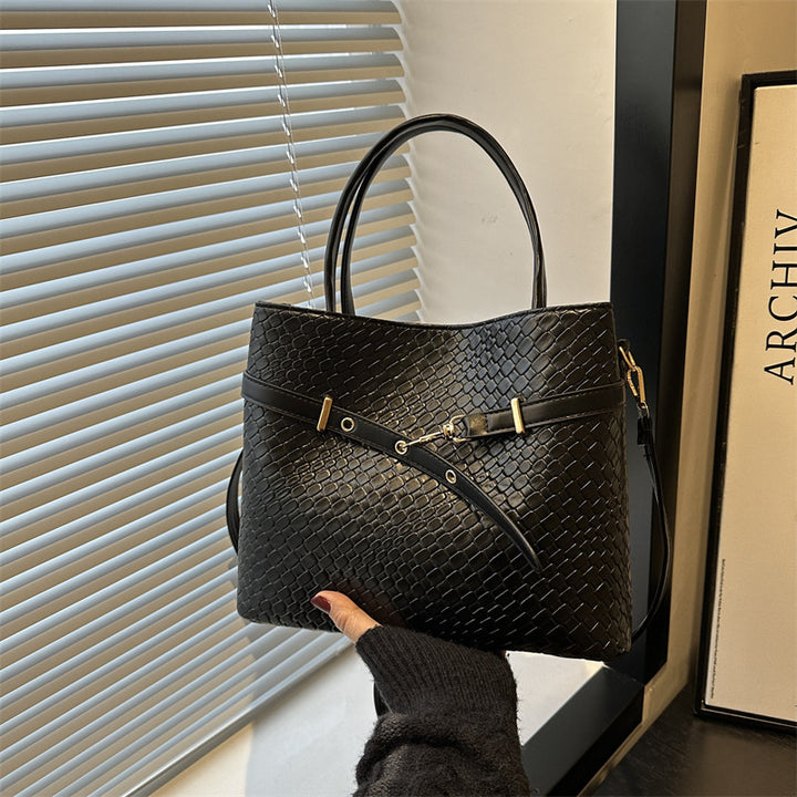 Texture Large Capacity Spring New Trendy Vintage Large Single Shoulder Underarm Handheld Tote Women's Bag